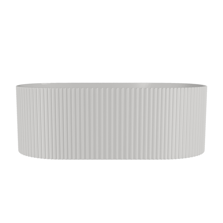 Piton 1700 x 780 x 580mm Fluted Freestanding Bath - Painted