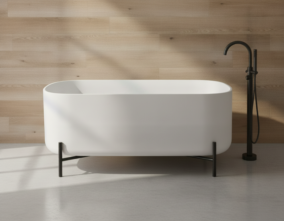 Mayon 1600 x 770 x 650mm Elevated Freestanding Bath & Stand