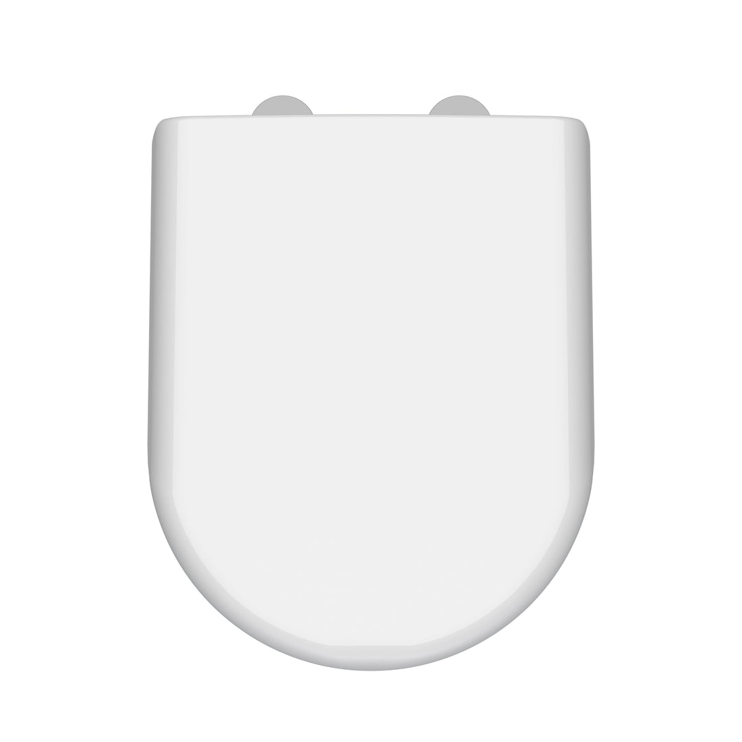 D Shape Toilet Seat - White