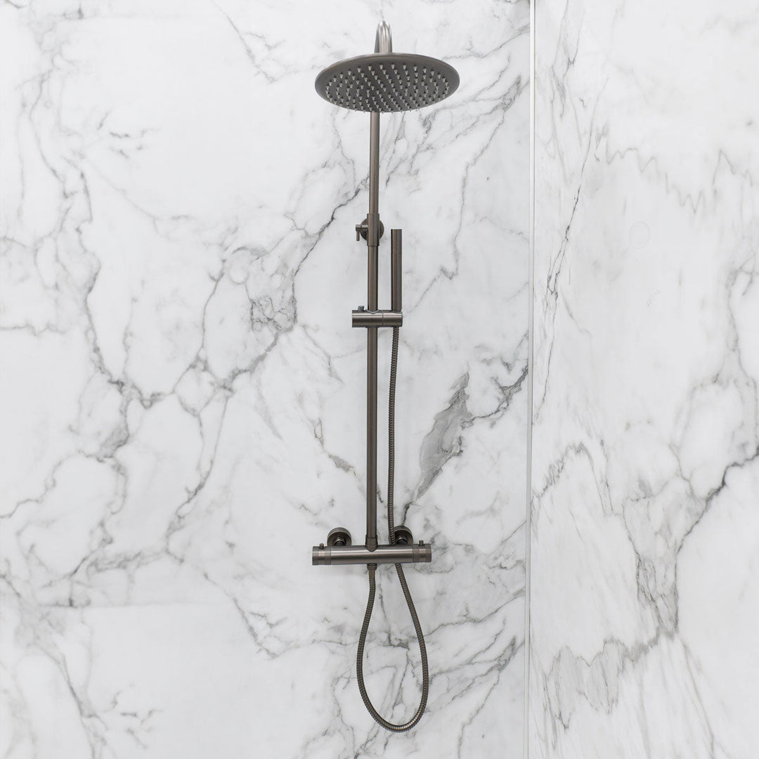 Voda Vero Rigid Riser Shower - Gunmetal