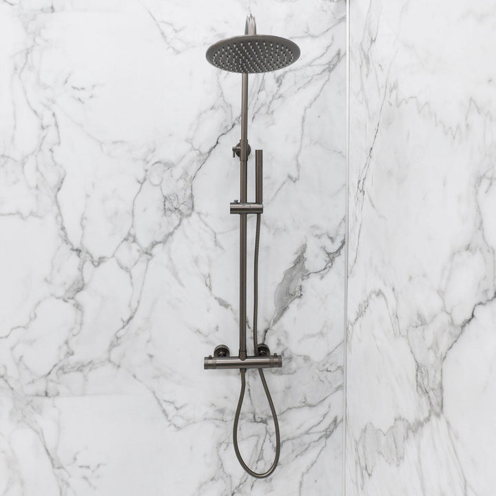 Voda Vero Rigid Riser Shower - Gunmetal