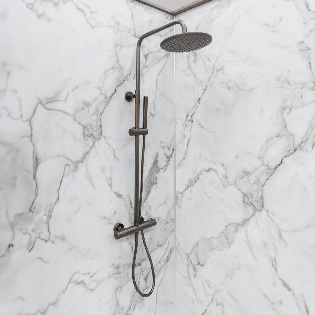 Voda Vero Rigid Riser Shower - Gunmetal