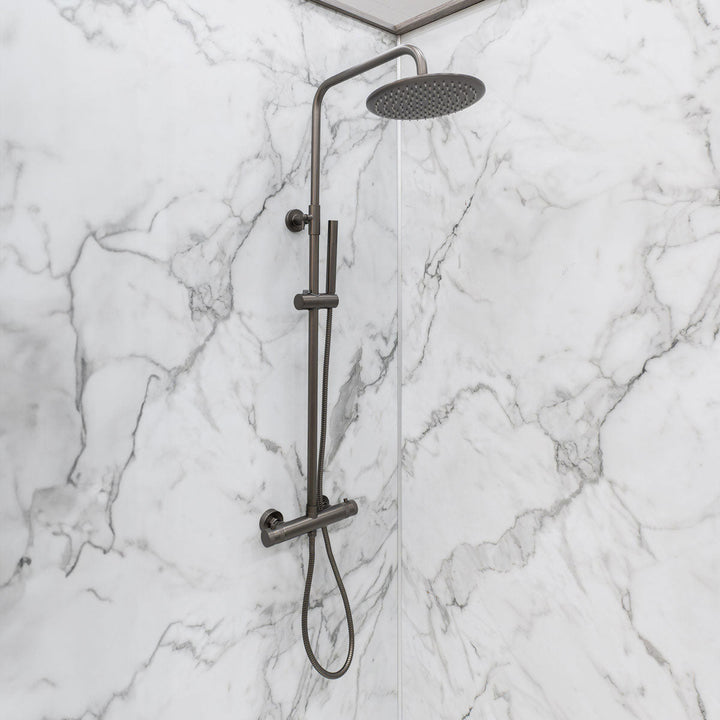 Voda Vero Rigid Riser Shower - Gunmetal
