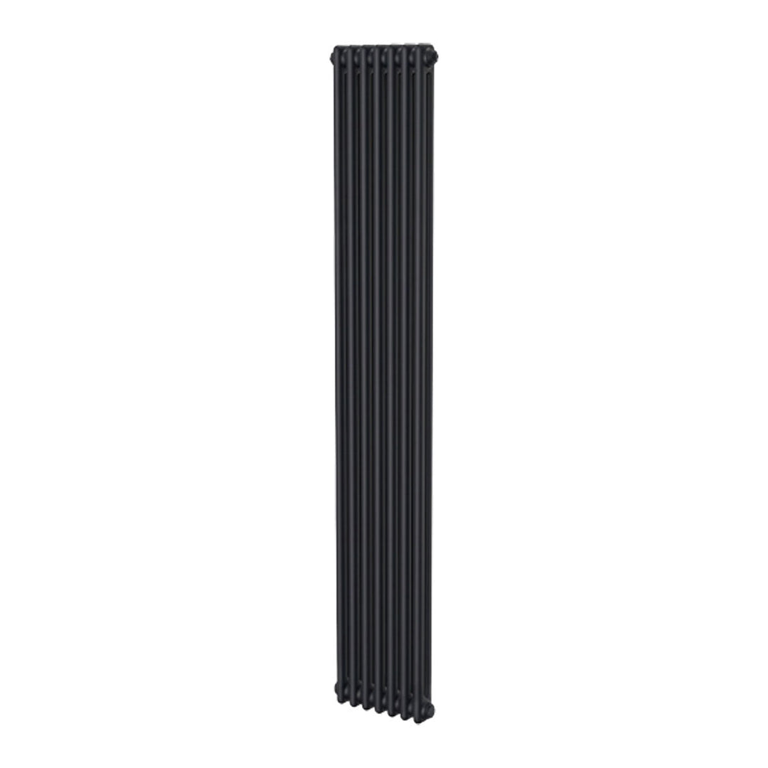 Ashbourne 2 Column Designer Radiator 1800mm X 335mm Black