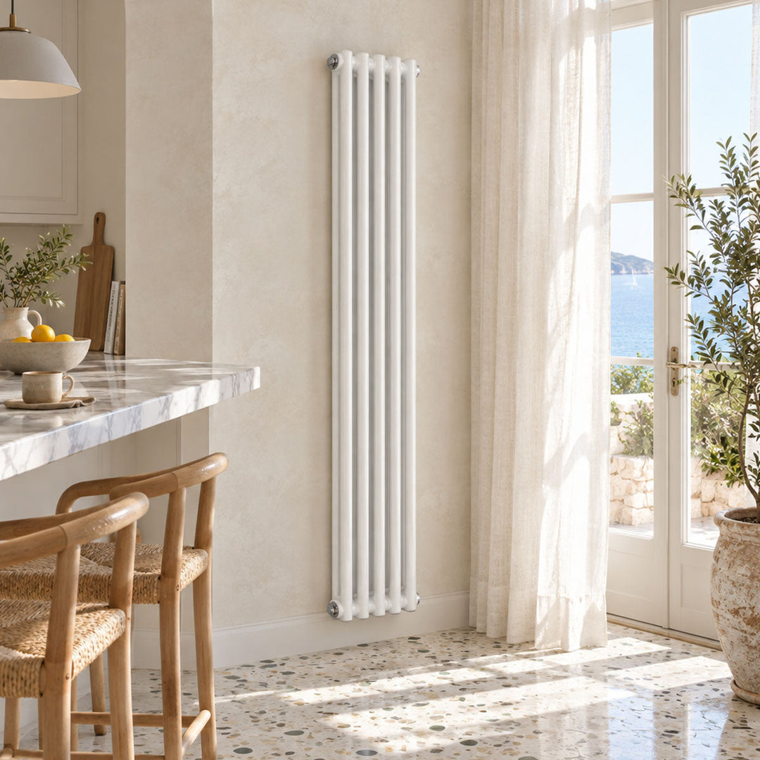 Ashbourne 2 Column Designer Radiator 1800mm X 335mm White