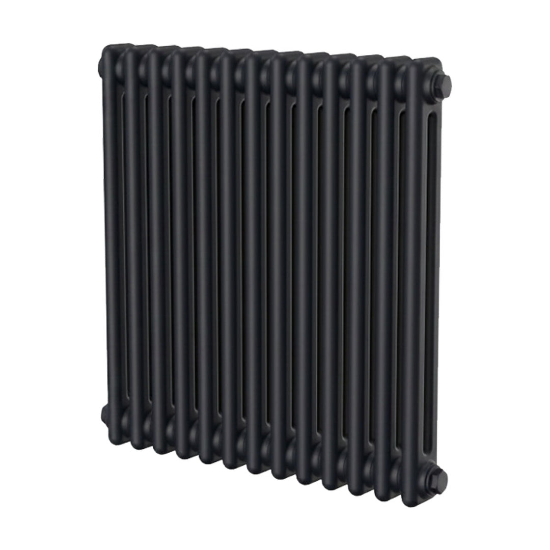 Ashbourne 2 Column Designer Radiator 600mm X 605mm Black