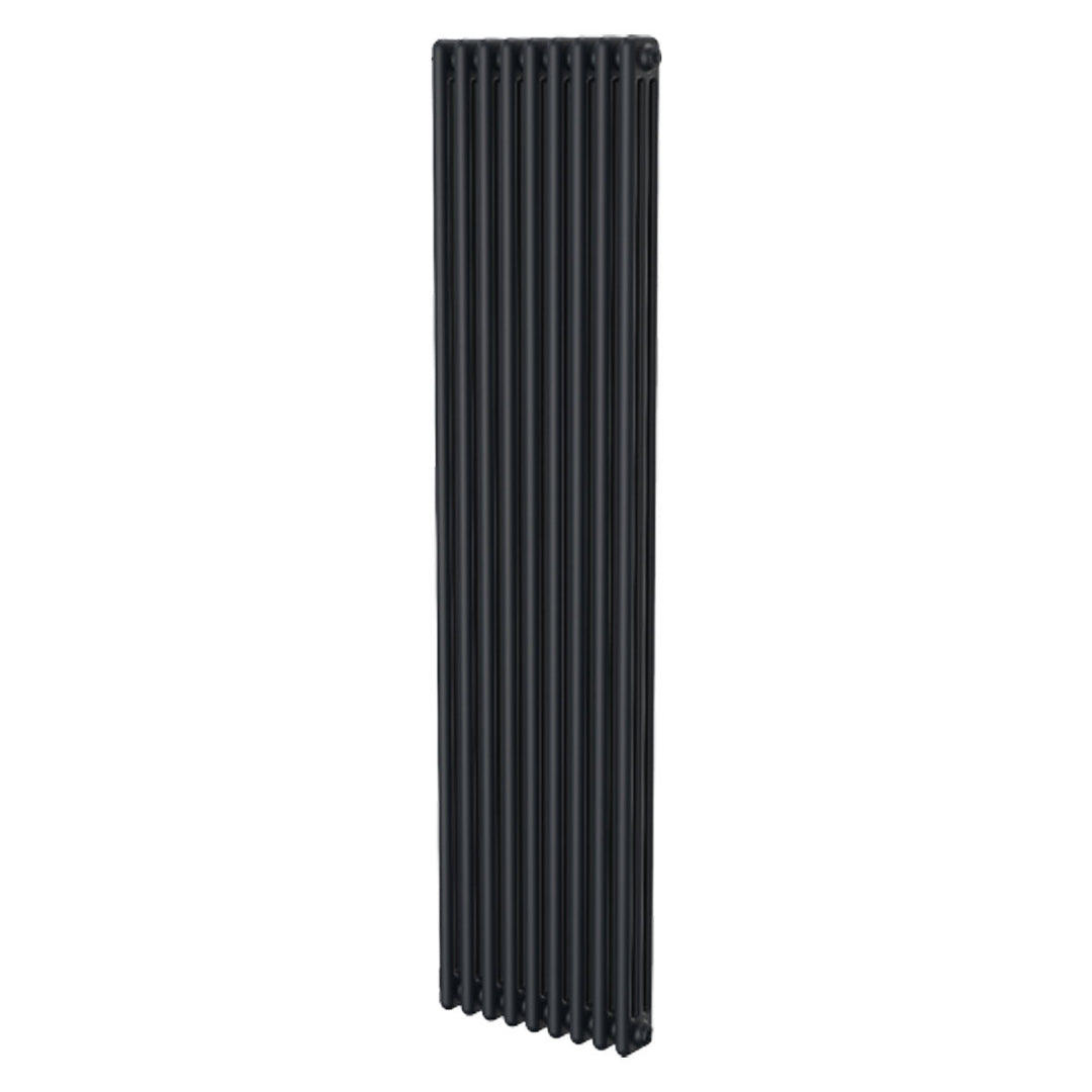 Ashbourne 3 Column Designer Radiator 1800mm X 425mm Black