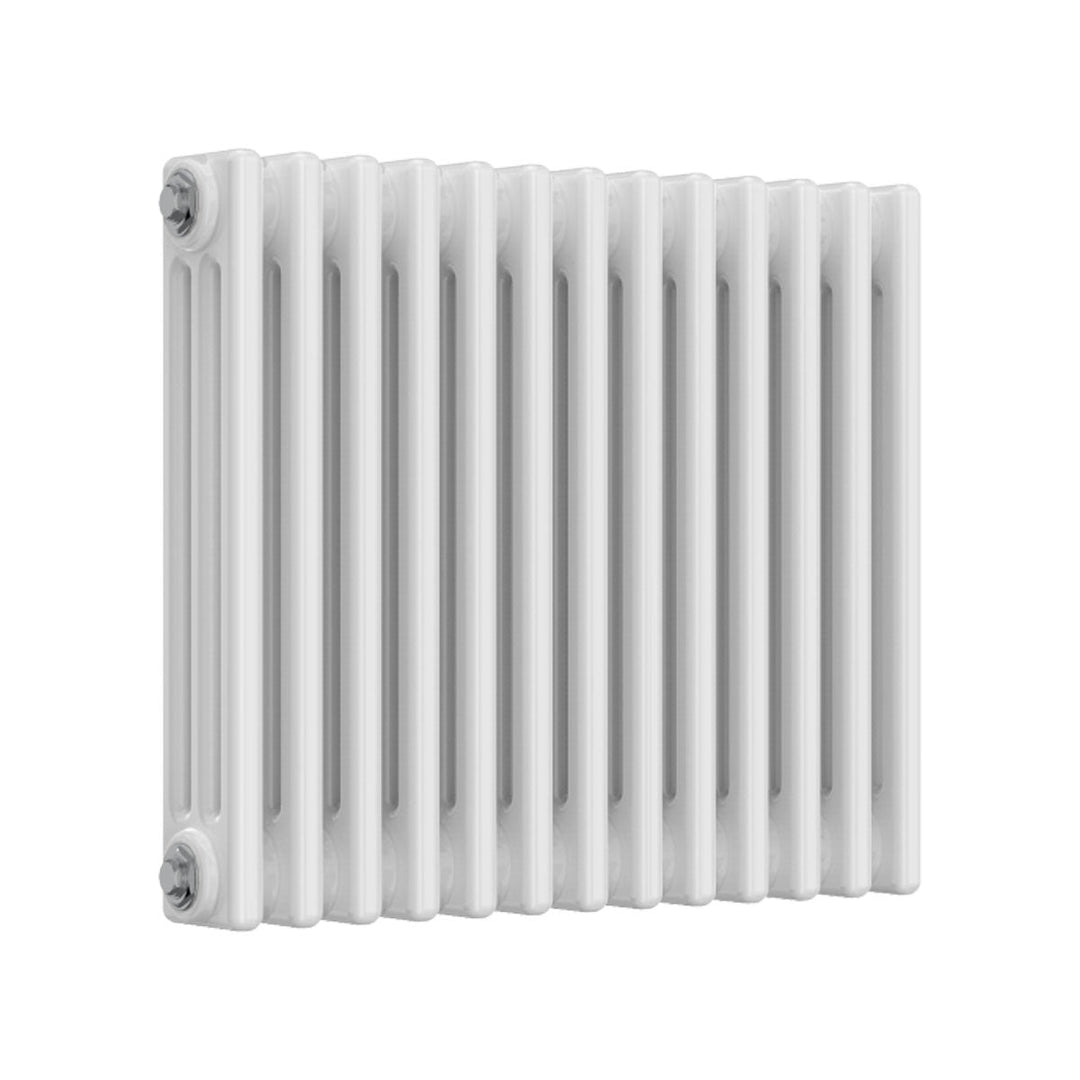 Ashbourne 3 Column Designer Radiator 500mm X 605mm White