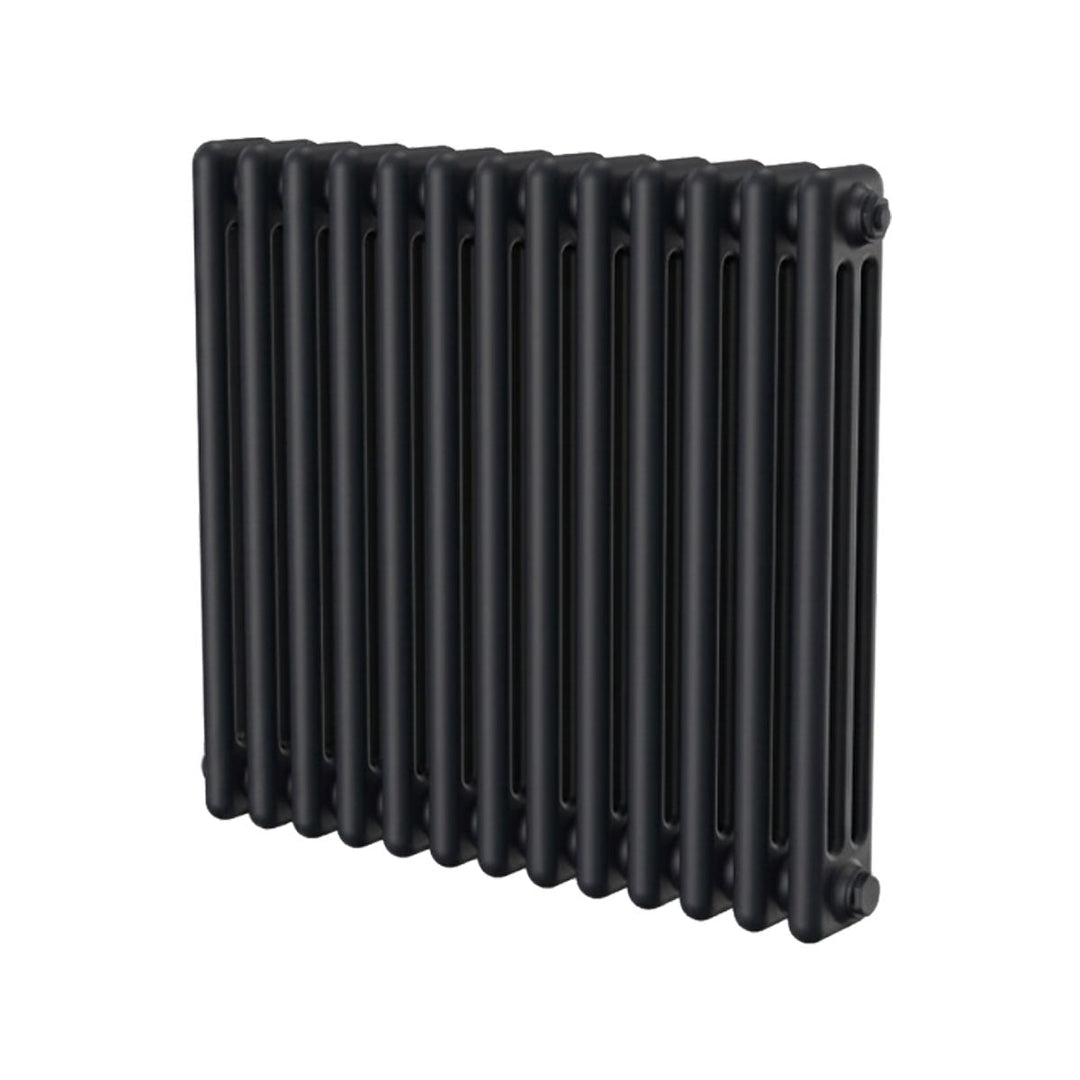 Ashbourne 3 Column Designer Radiator 600mm X 605mm Black