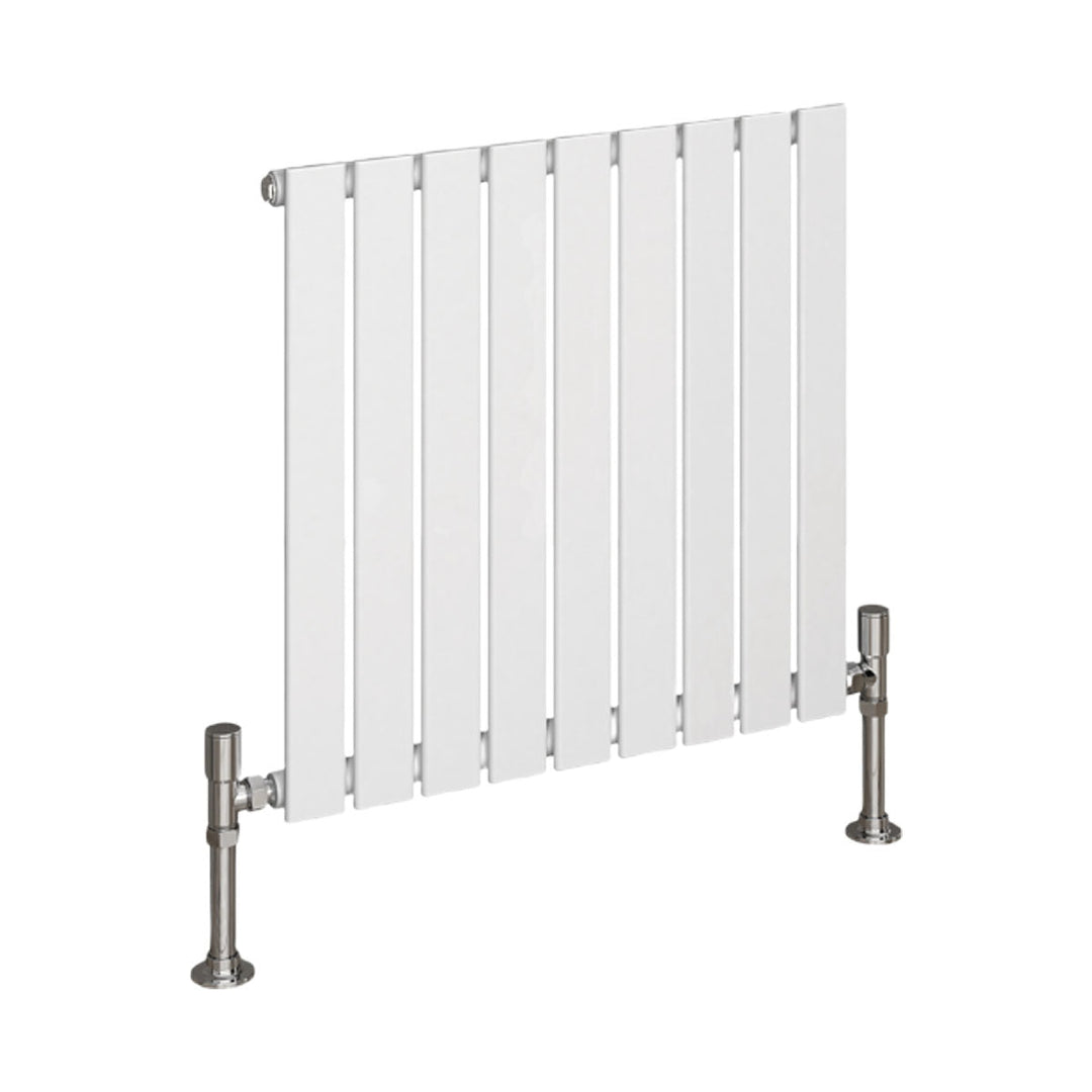 Slate Single Designer Radiator 600mm X 630mm White