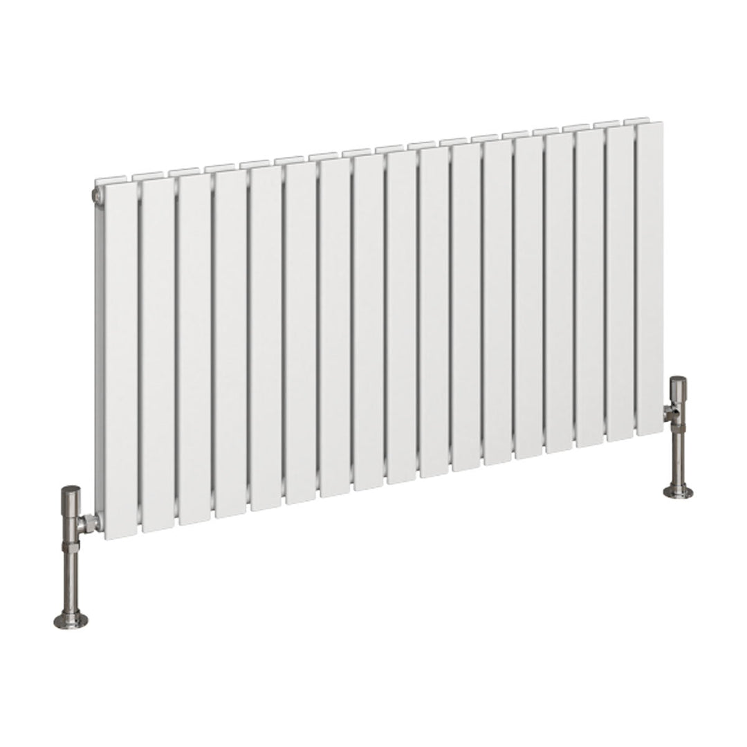 Slate Double Designer Radiator 600mm X 1190mm White