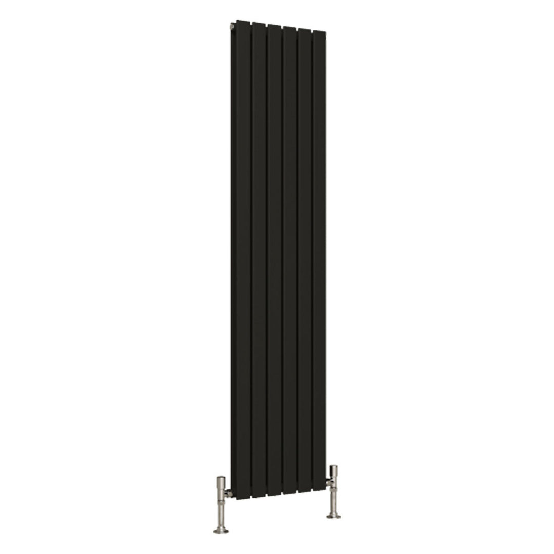 Slate Double Designer Radiator 1800mm X 420mm Black