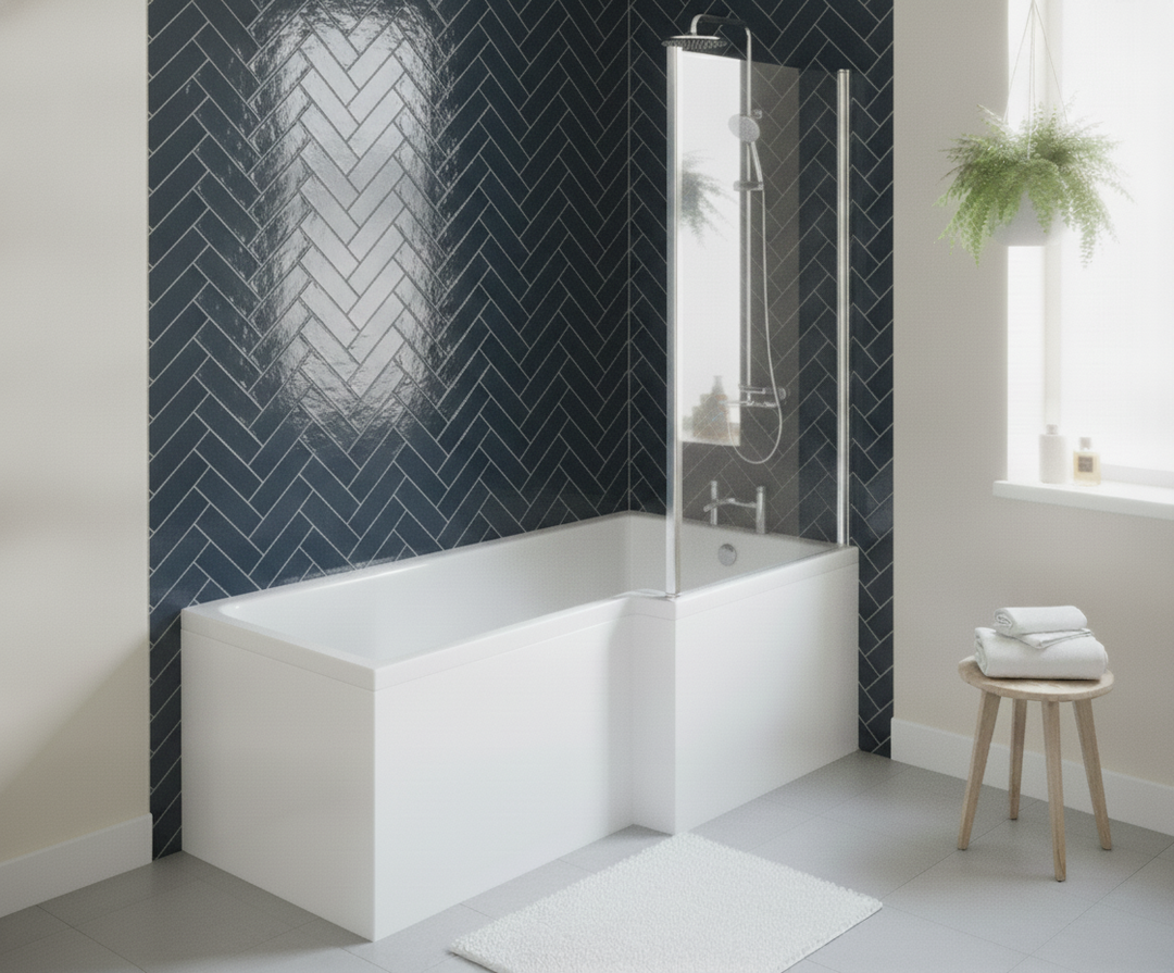 Etna Square Right Hand Bath Set 1700mm