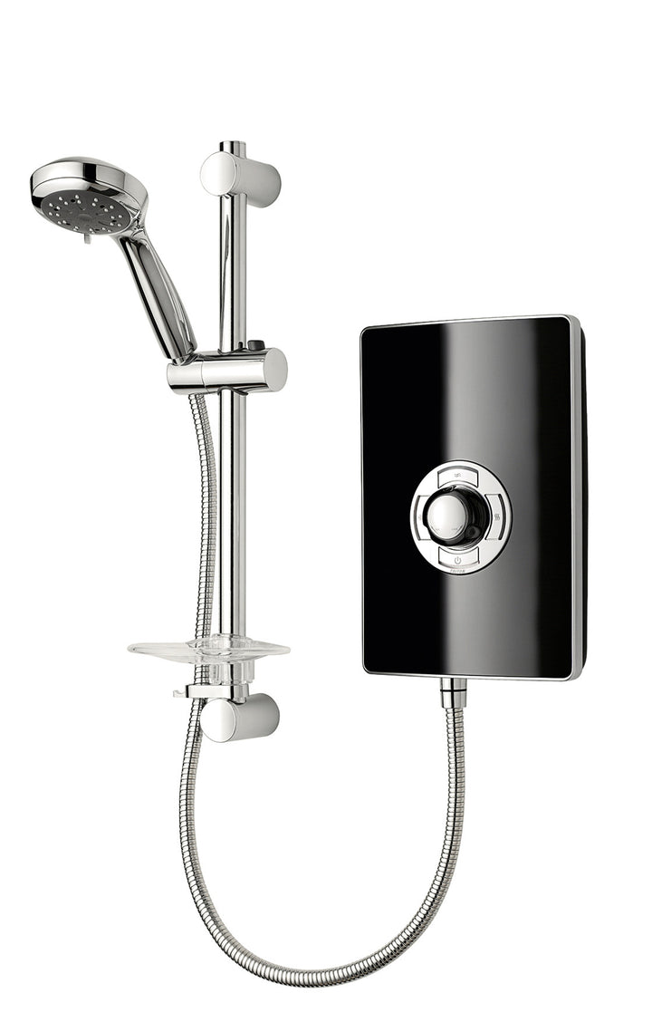 Triton Aspirante Contemporary Electric Shower - 8.5kW - Black Gloss