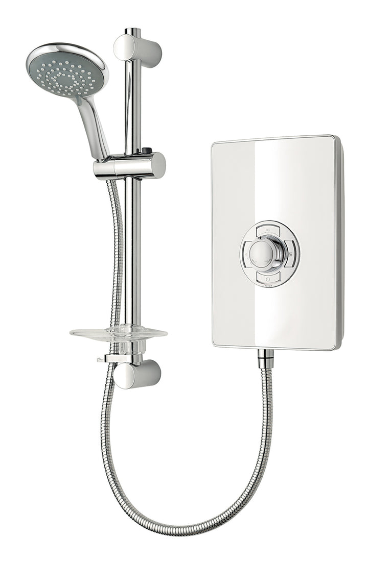 Triton Aspirante Contemporary Electric Shower - 9.5kW - White Gloss