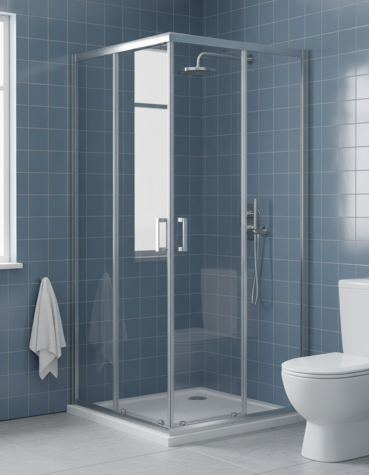 Tay 900 x 900mm Corner Entry - Chrome