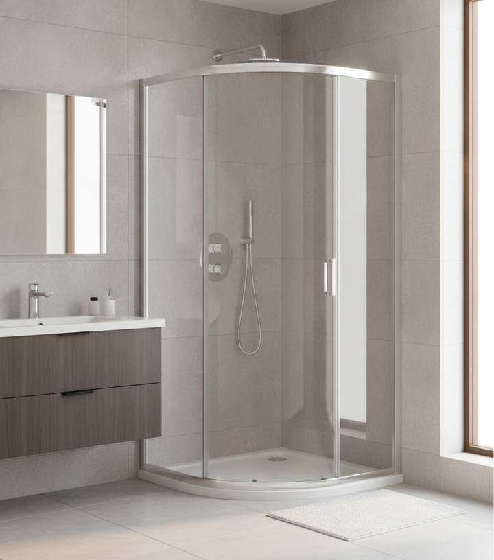Tay 900 x 900 x 1900mm Quadrant Enclosure - Chrome