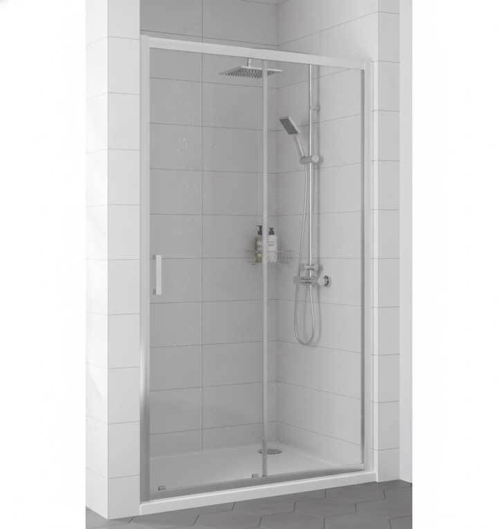 Tay 1600mm Single Sliding Door - Chrome