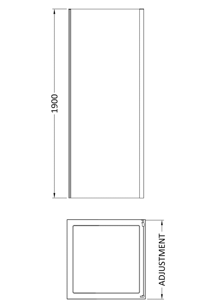 Tay 1000mm Side Panel - Chrome