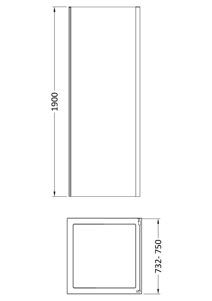 Tay 760mm Side Panel - Chrome