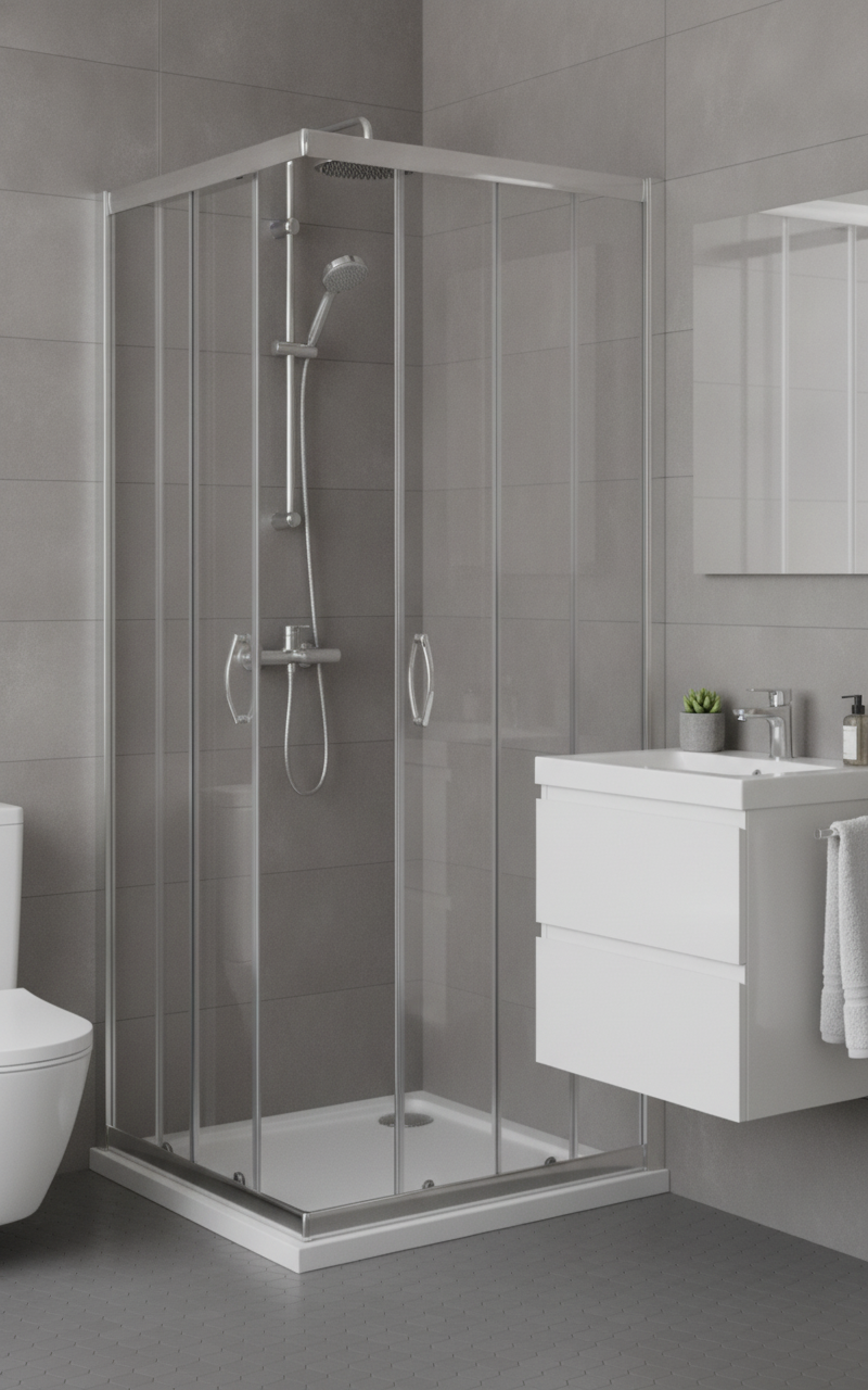 Tay 760 x 760mm Corner Entry - Chrome