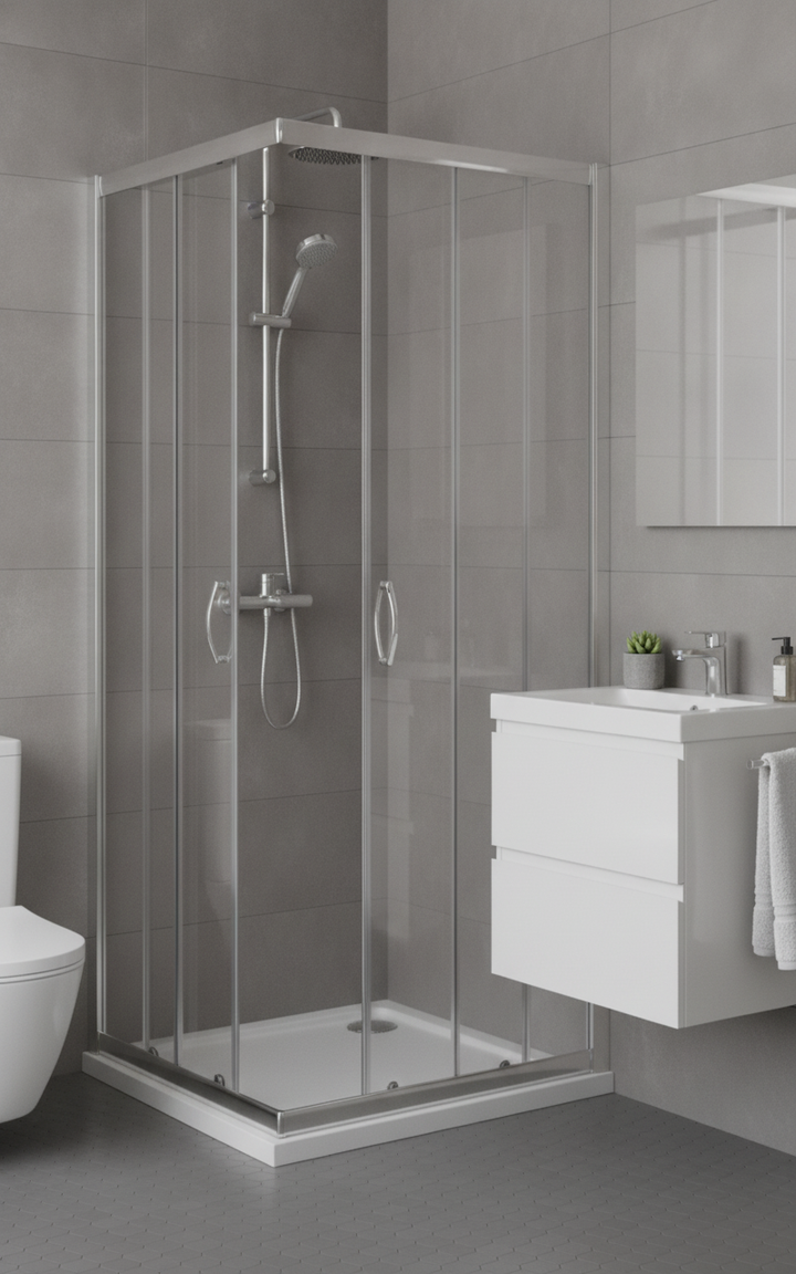 Tay 760 x 760mm Corner Entry - Chrome