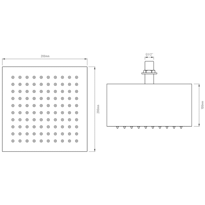 Synergy Square Ceiling Shower Head