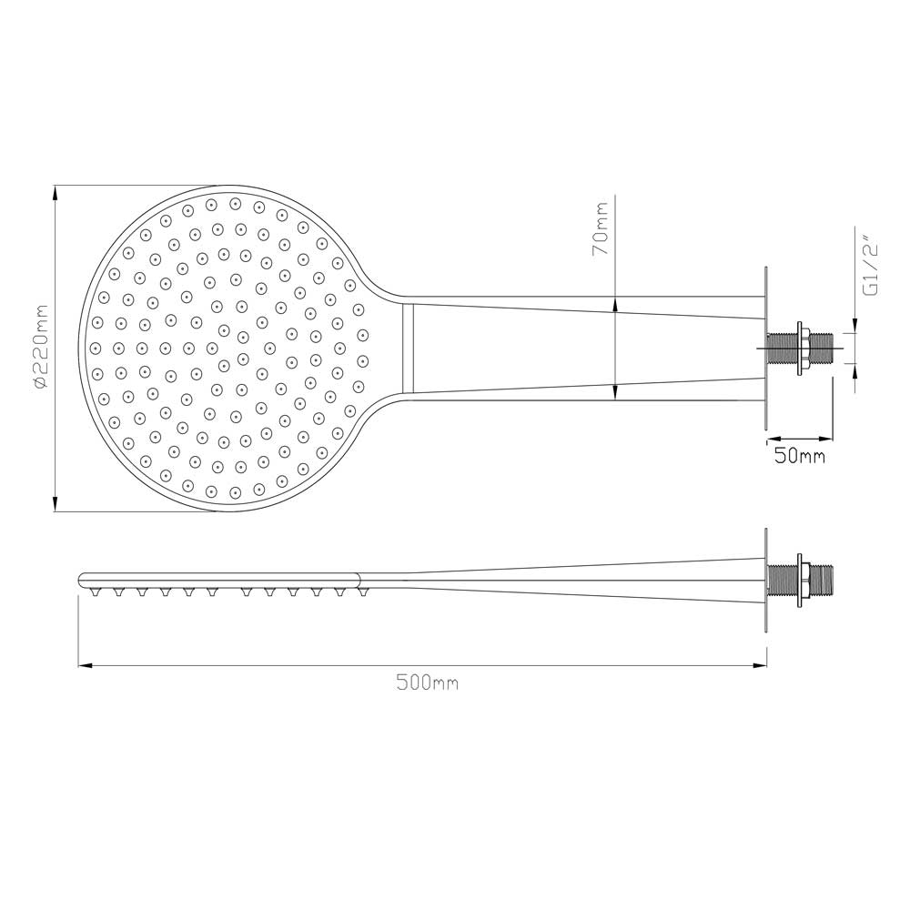 Deluxe Wall Mounted Stainless Steel Shower Head