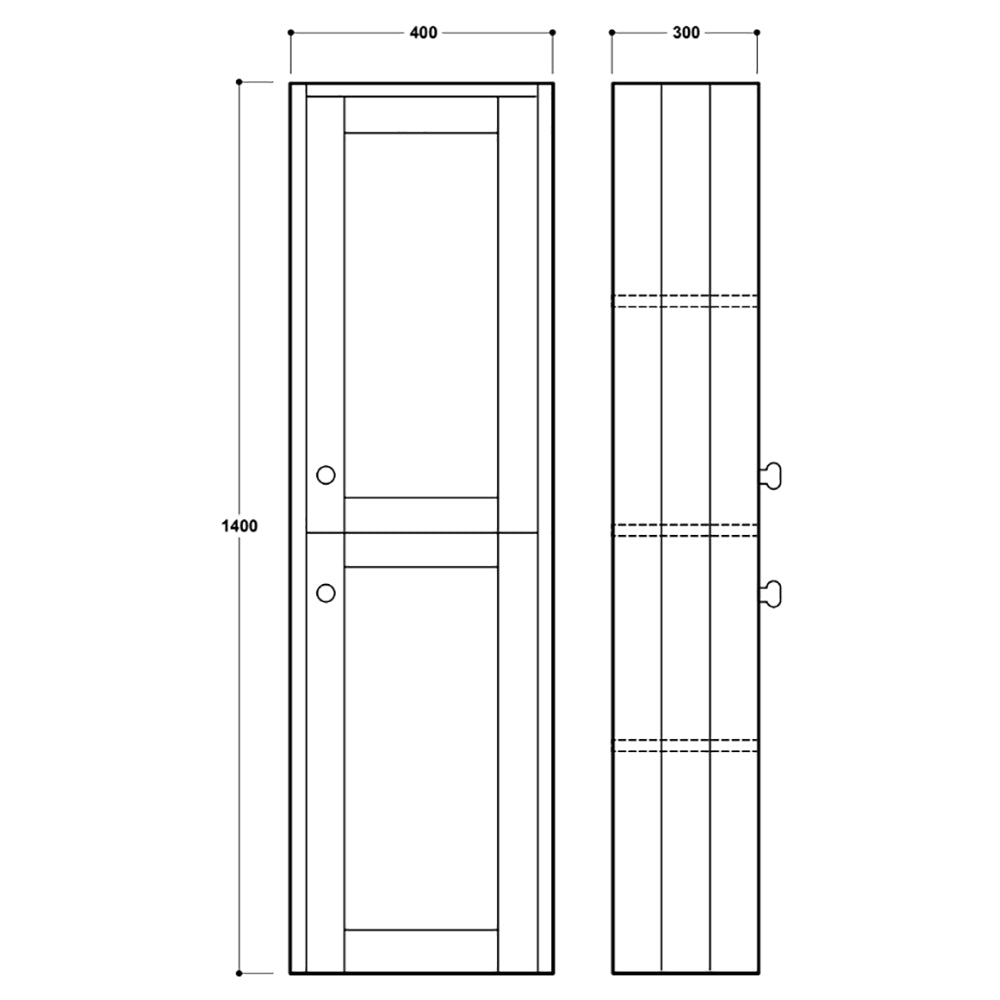 Synergy Henbury 400mm Tall Wall Unit - Grey