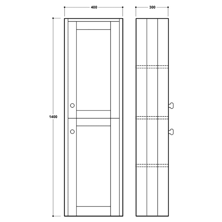 Synergy Henbury 400mm Tall Wall Unit - Grey