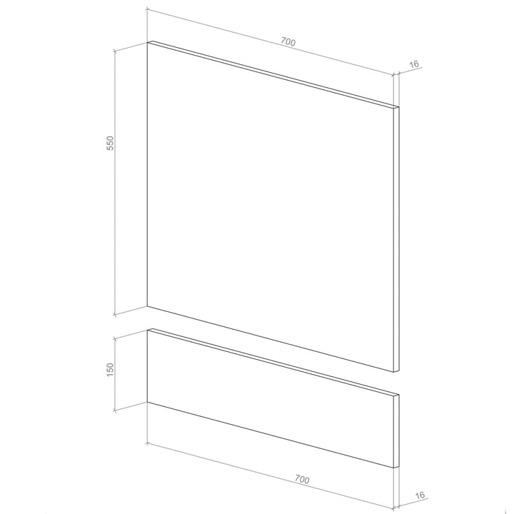 Jensen Edwards Luxury Wood 700 End Bath Panel
