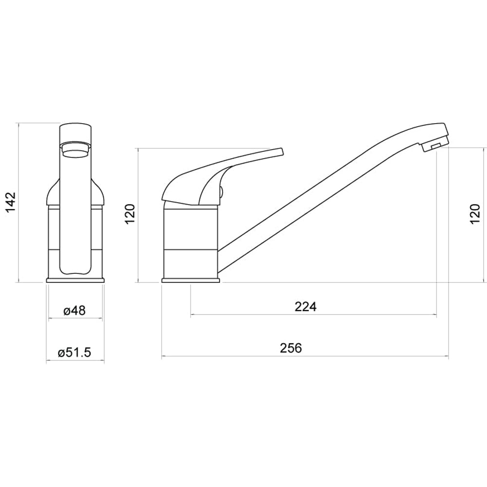 Spey Single Lever Kitchen Mixer - By Voda Design