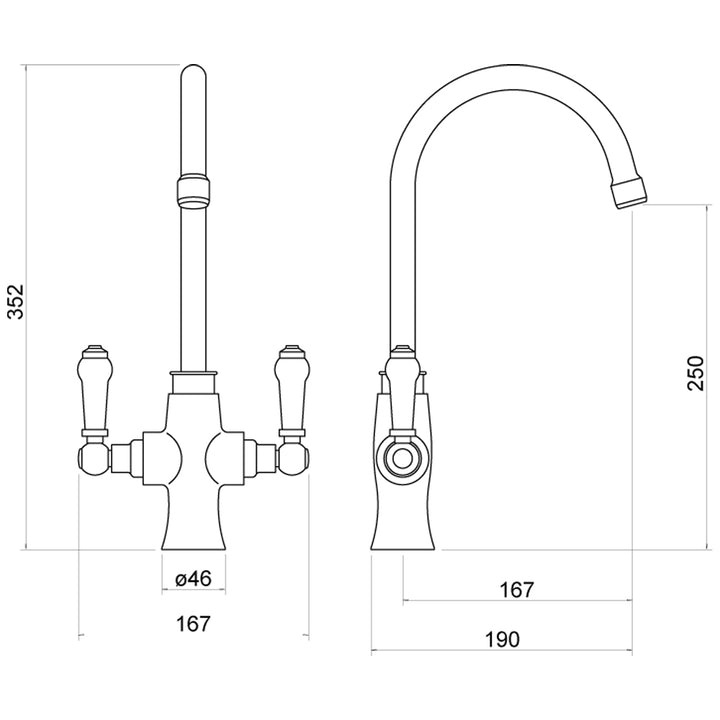 Fraser Kitchen Mixer Tap - By Voda Design