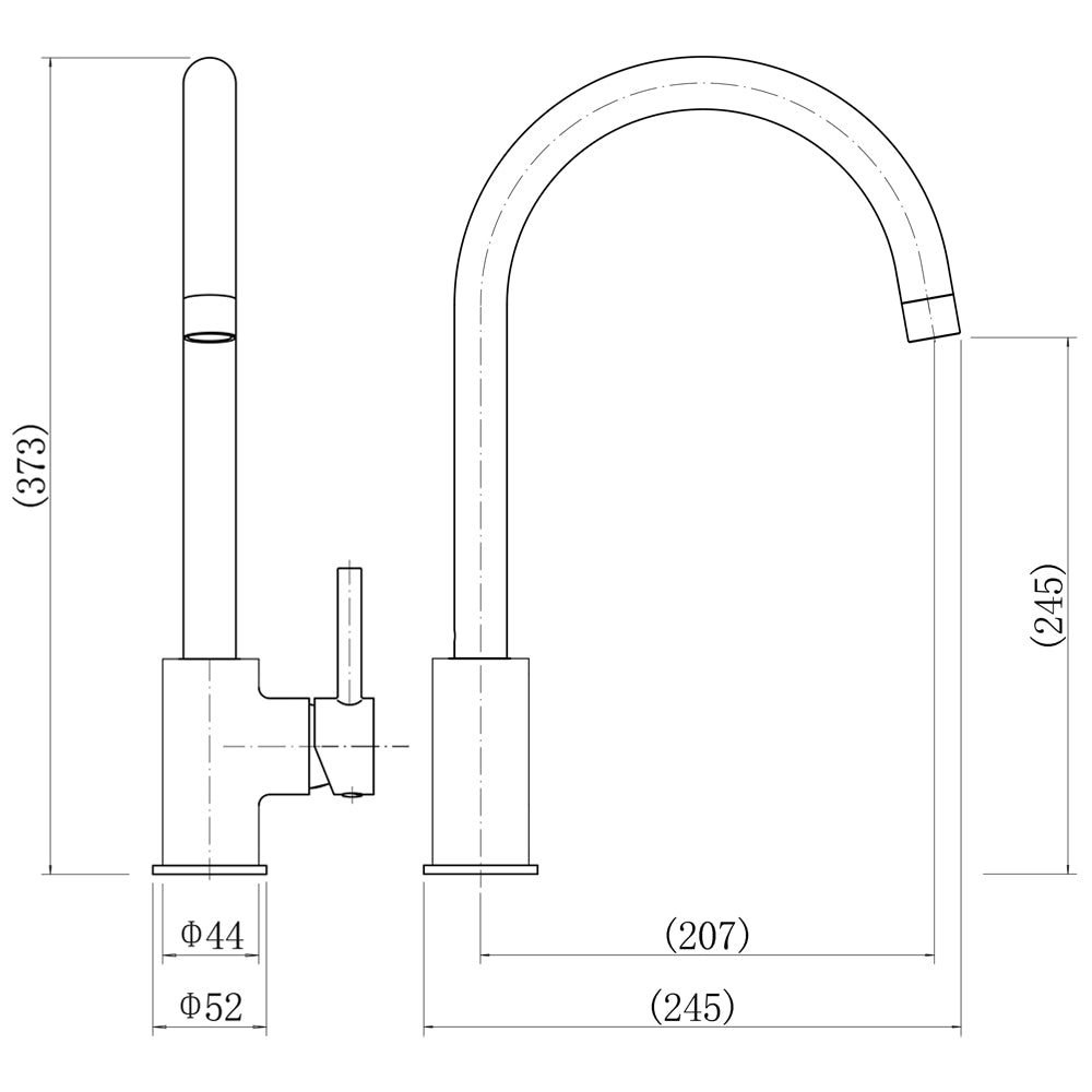 Calder Single Lever Kitchen Mixer Tap - By Voda Design
