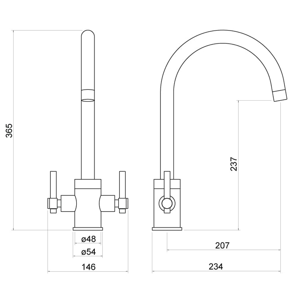 Lempa Kitchen Mixer Tap - By Voda Design