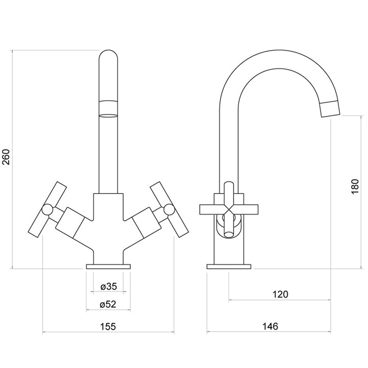 Boyne Kitchen Mixer Tap - By Voda Design