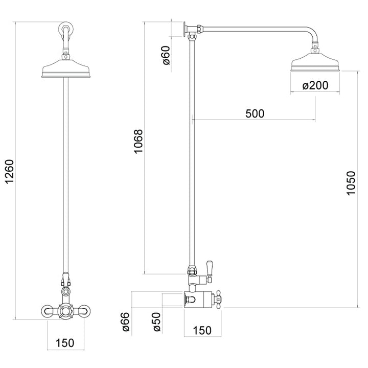 Mackenzie Traditional Exposed Thermostatic Shower Set  - By Voda Design