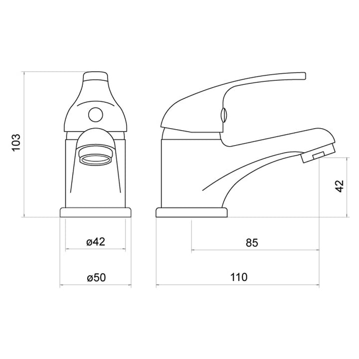 Ribble Mini Mono Basin Mixer - By Voda Design
