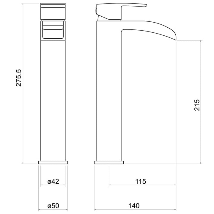 Avon Tall Mono Basin Mixer - By Voda Design