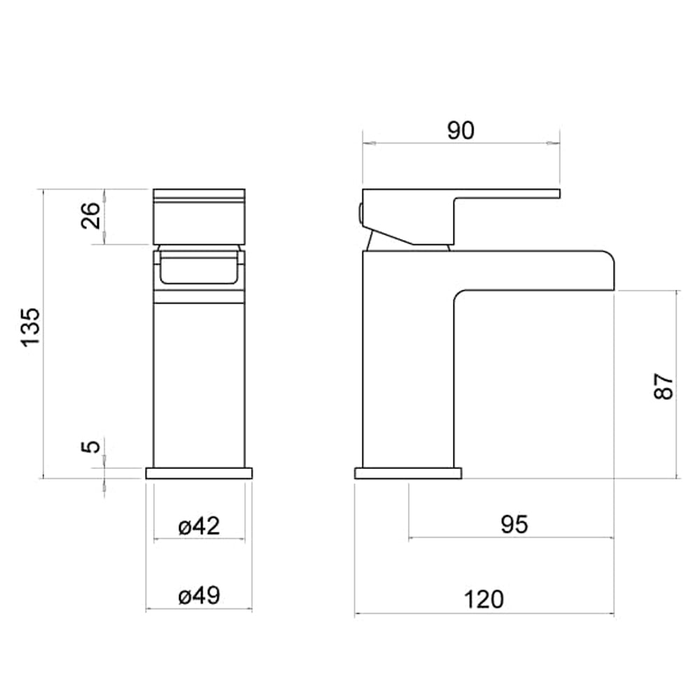 Eden Mono Basin Mixer - By Voda Design