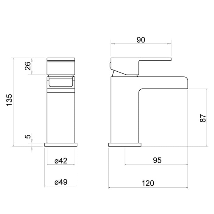 Eden Mono Basin Mixer - By Voda Design
