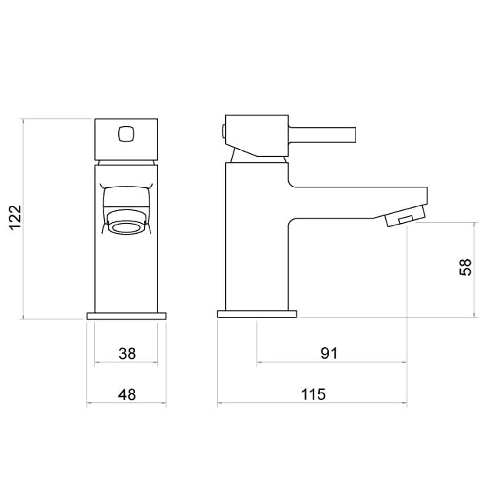 Albany Mini Mono Basin Mixer - By Voda Design