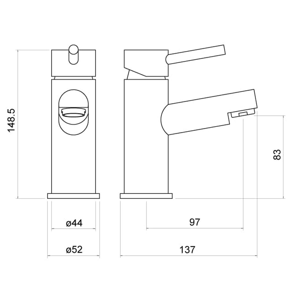 Solent Mono Basin Mixer - By Voda Design