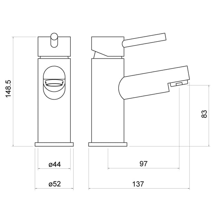 Solent Mono Basin Mixer - By Voda Design