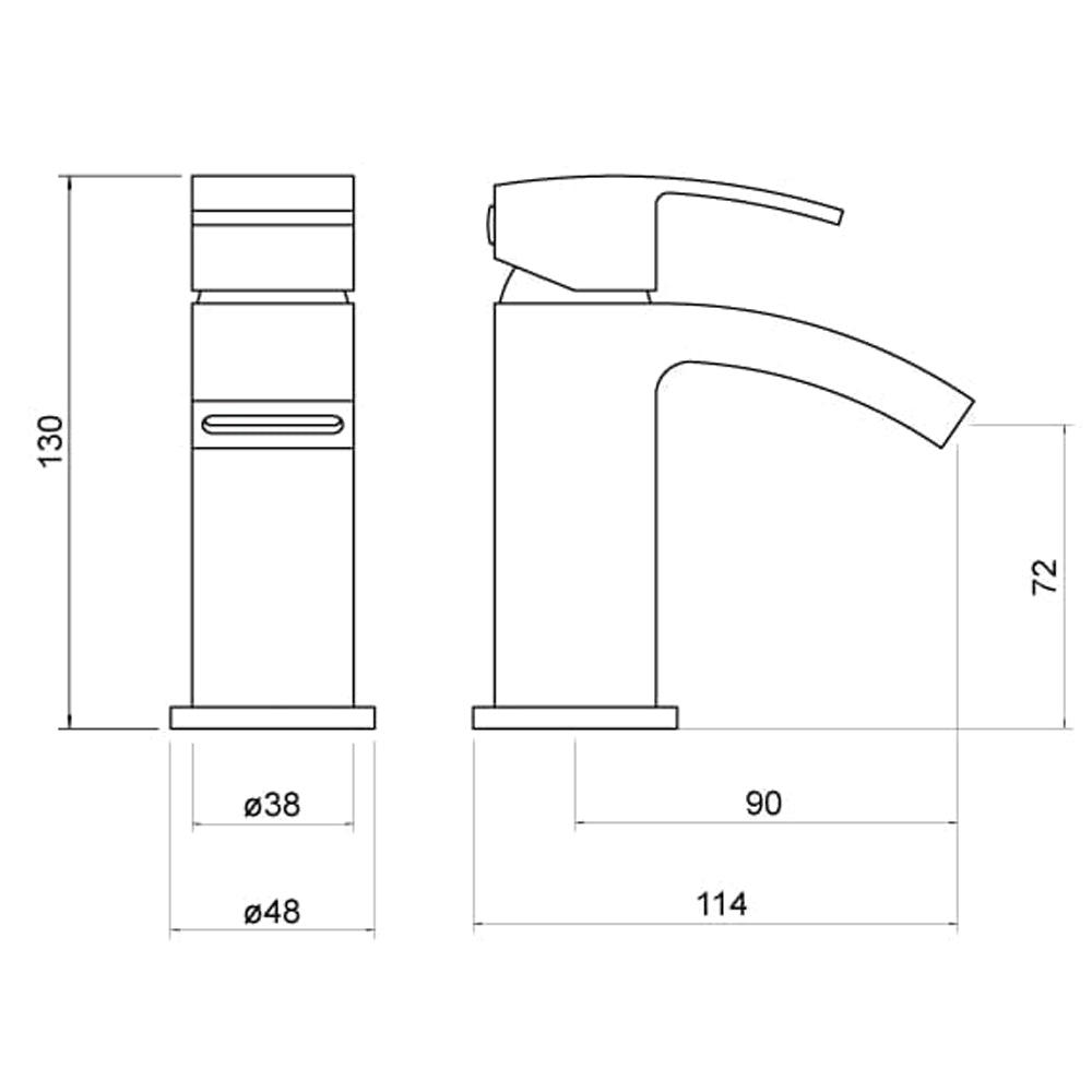 Irwell Mini Mono Basin Mixer - By Voda Design