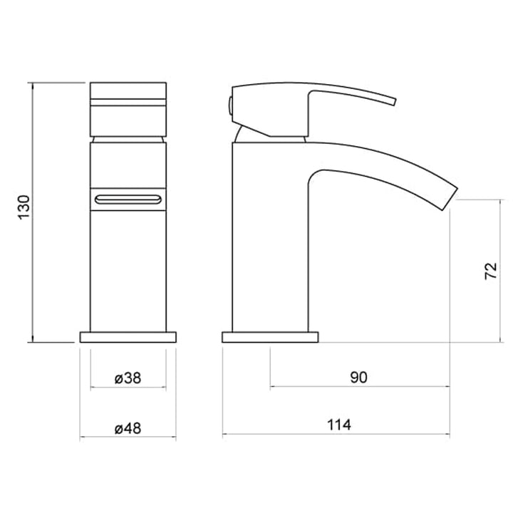 Irwell Mini Mono Basin Mixer - By Voda Design