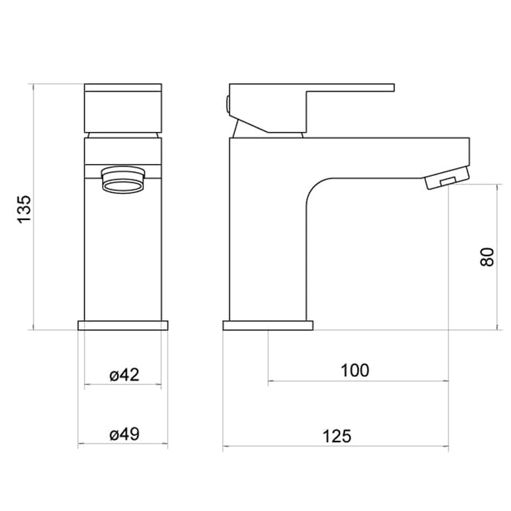 Douglas Black Mono Basin Mixer - By Voda Design