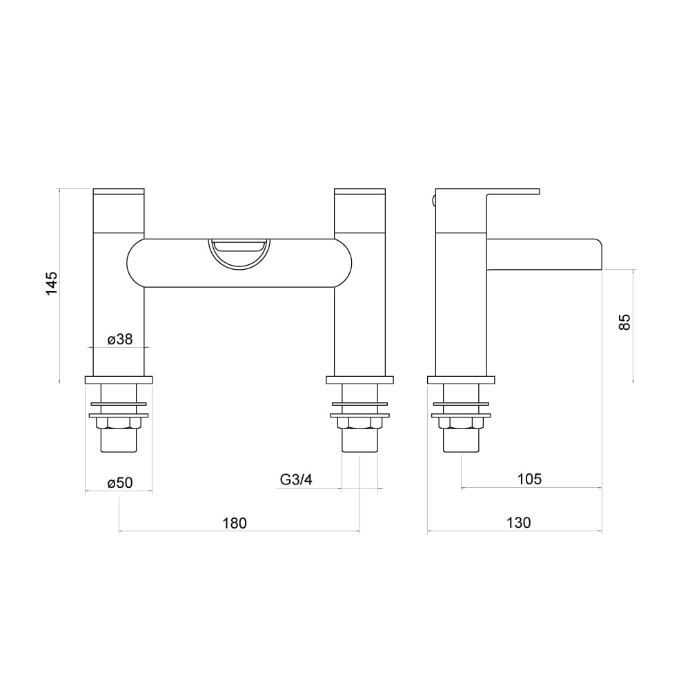 Lune Bath Filler - By Voda Design