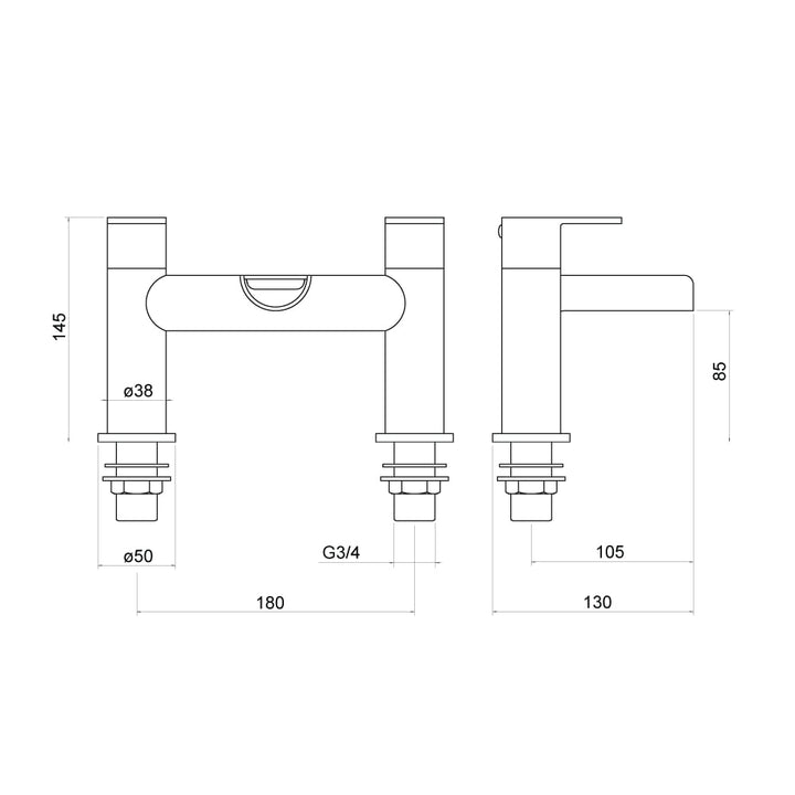 Lune Bath Filler - By Voda Design