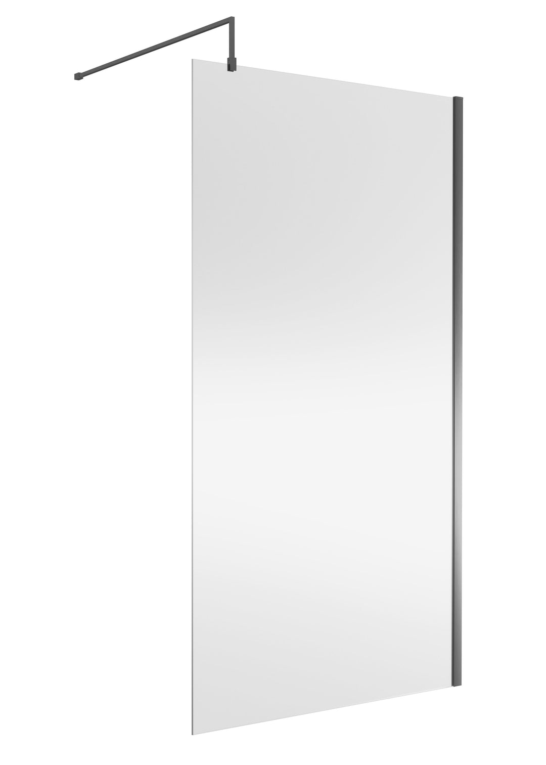 Wye Wetroom Screen 1100 x 1850 x 8mm - Brushed Pewter